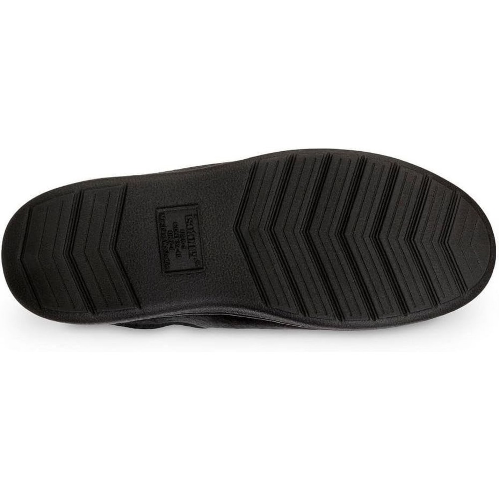 Isotoner Black Microsuede Hoodback Memory Foam Clog Slippers black‎ L 9.5-10.5 - Picture 3 of 9